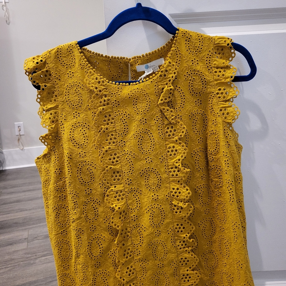 NWT Boden Eyelet Sleeveless Blouse